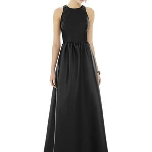 Alfred Sung D707 Keyhole Black Dress - Altered Hem